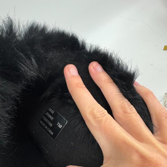 Coach Jennie Women’s Black Faux Fur Logo Snow Boots Size 7.5B Winter Warm - Picture 3 of 3